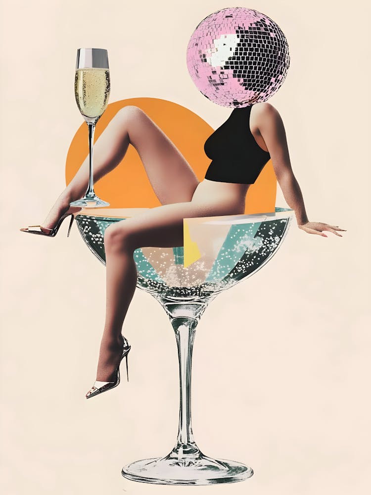 Sexy Woman In A Glass