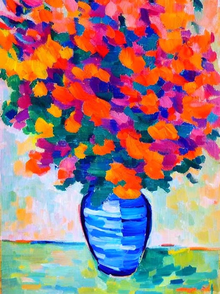 Blooming Still Life Matisse Inspired Flower