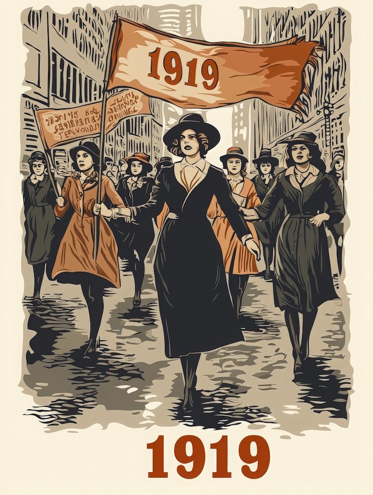 Aihrgdesign A Vintage Activist Poster Celebrating Womens