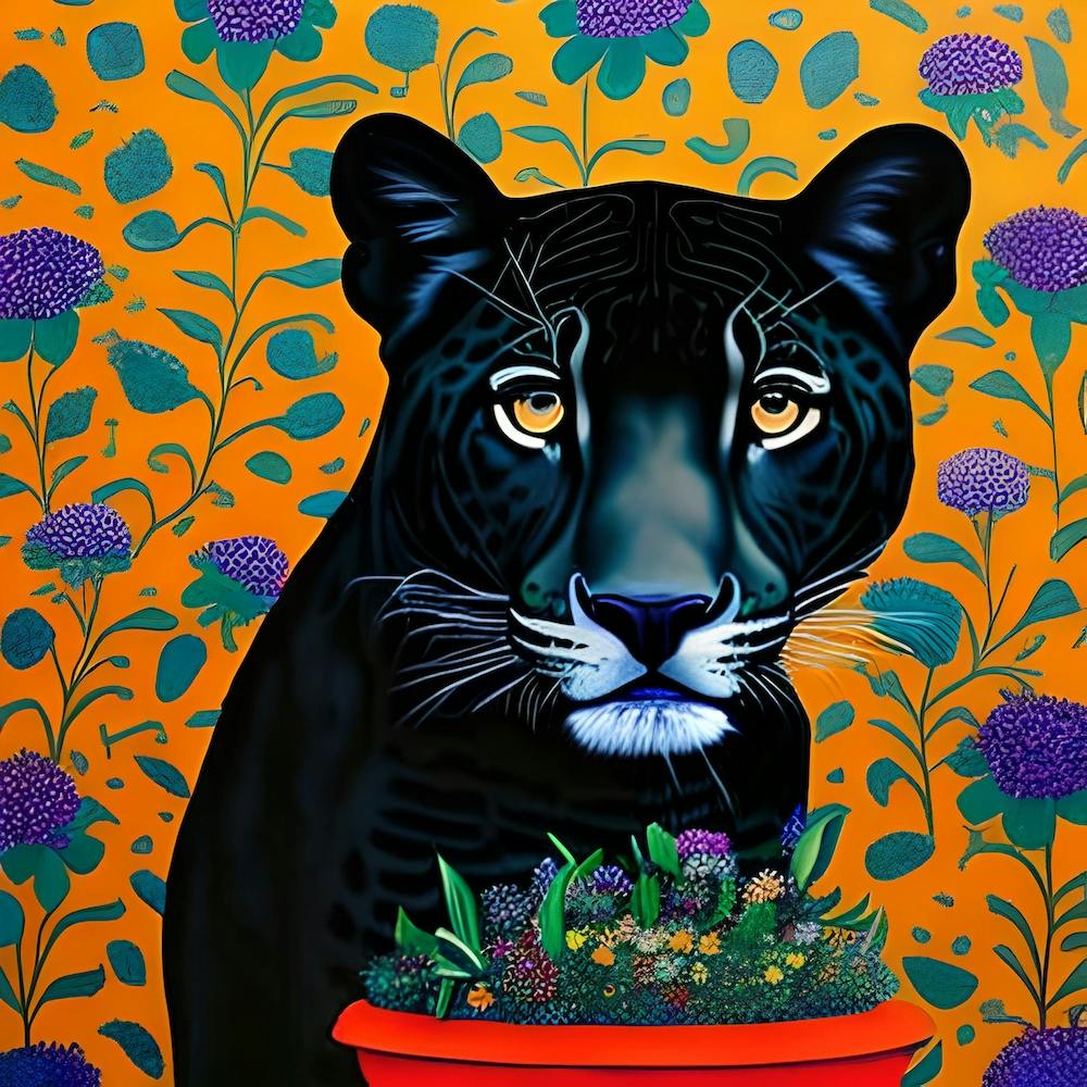 Panther In A Pot