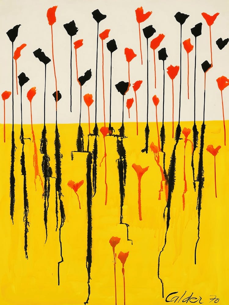 Flowers On A Yellow Background