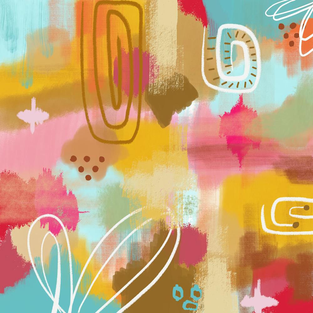 Earthy Colourful Abstract Art