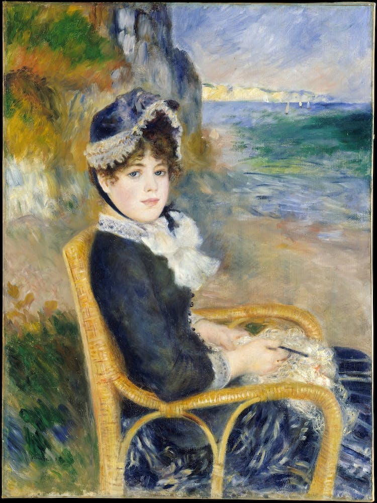 By The Seashore (1883), Pierre Auguste Renoir