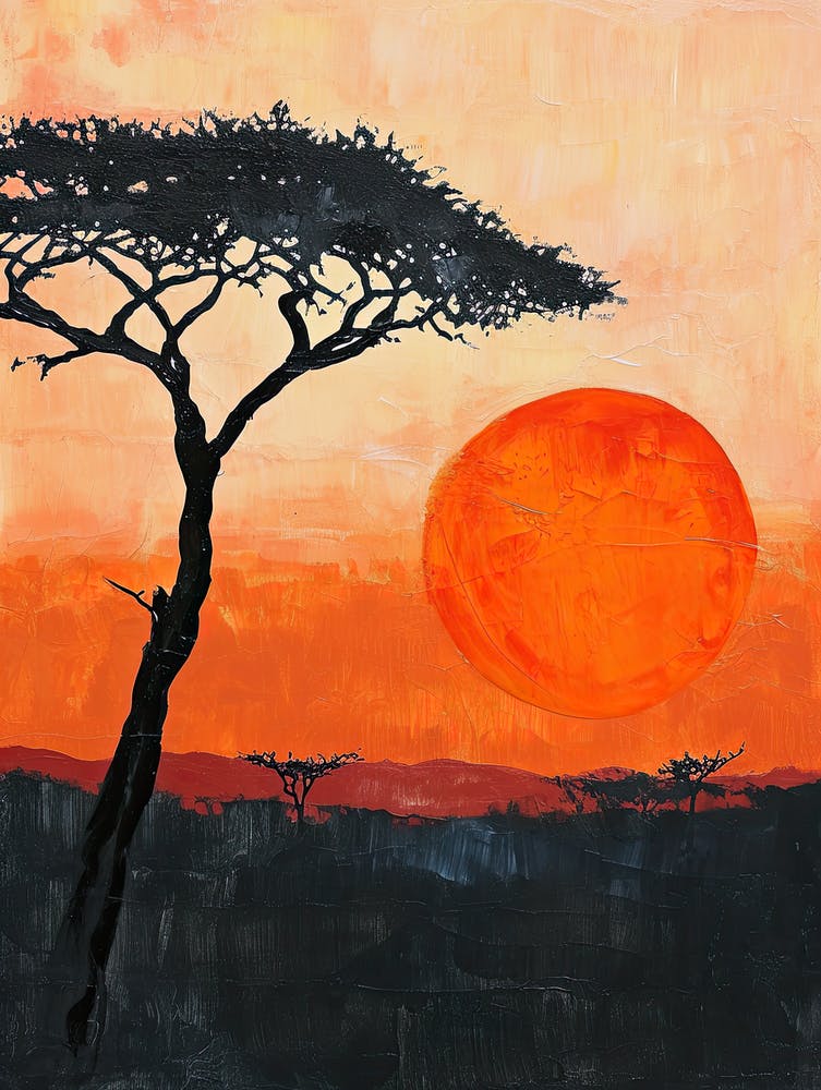Sunset In The Savannah, Africa 2