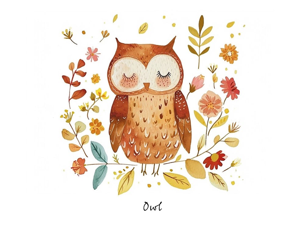 Little Floral Owl 3 Poster