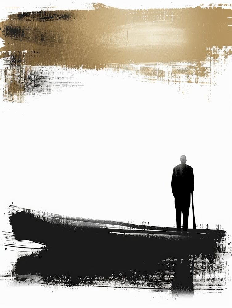 Man On A Boat Canvas Print