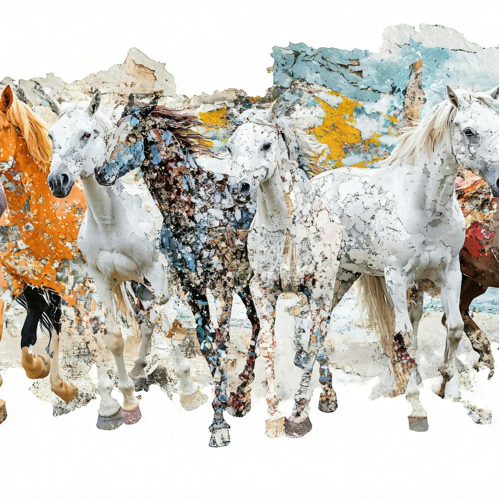 Horses In A Row