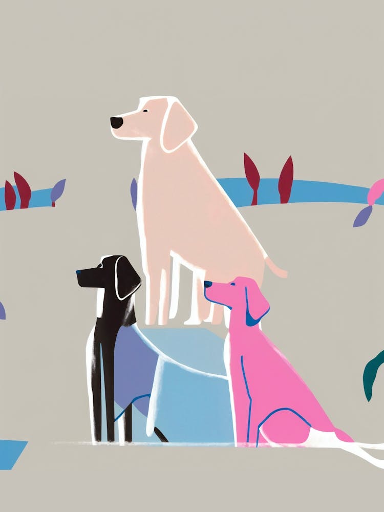 Dogs Matisse Style 2