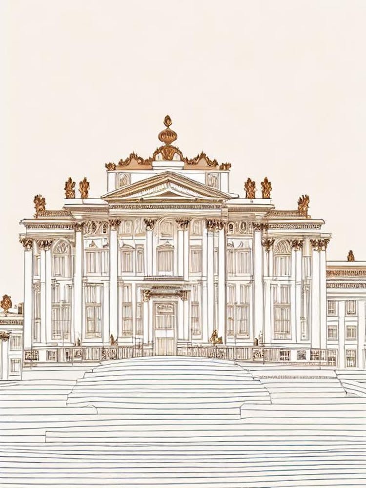 Hofburg Palace Vienna Boho Landmark Illustration