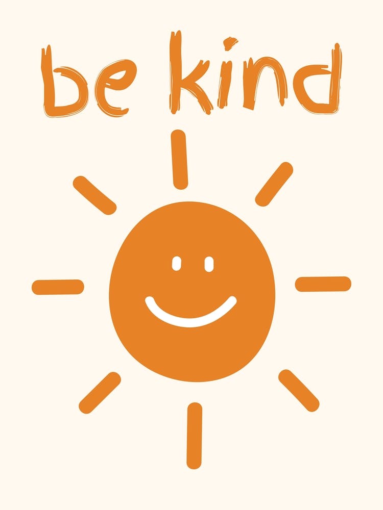 Be Kind Illustration Orange
