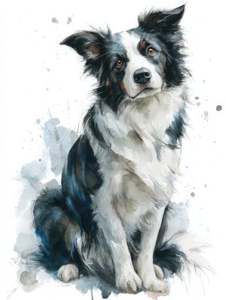 Aihrgdesign Isolated Watercolor Painting Of Dog Portraits Bor 5e8aff38 F328 46b4 96dc Dfcae8ad1e8a 3