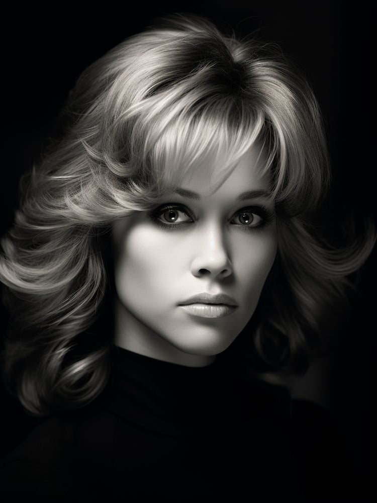 Black And White Photograph Of Jane Fonda 1