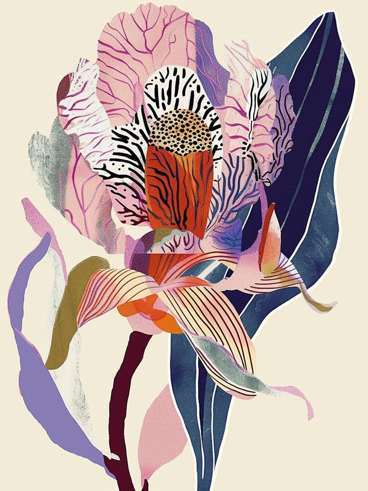 Colourful Flower Illustration Globe Amaranth 2