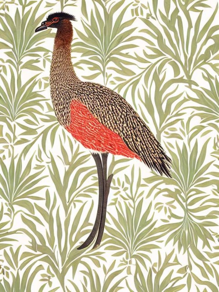 Emu William Morris Style Bird