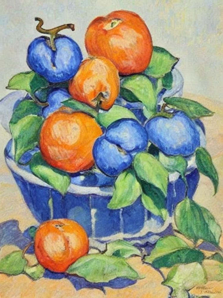 Persimmon Vintage Sketch Fruit