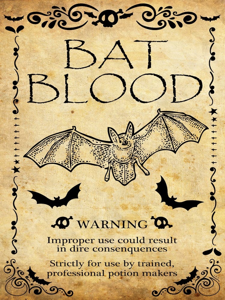 Bat Blood, Halloween Poster