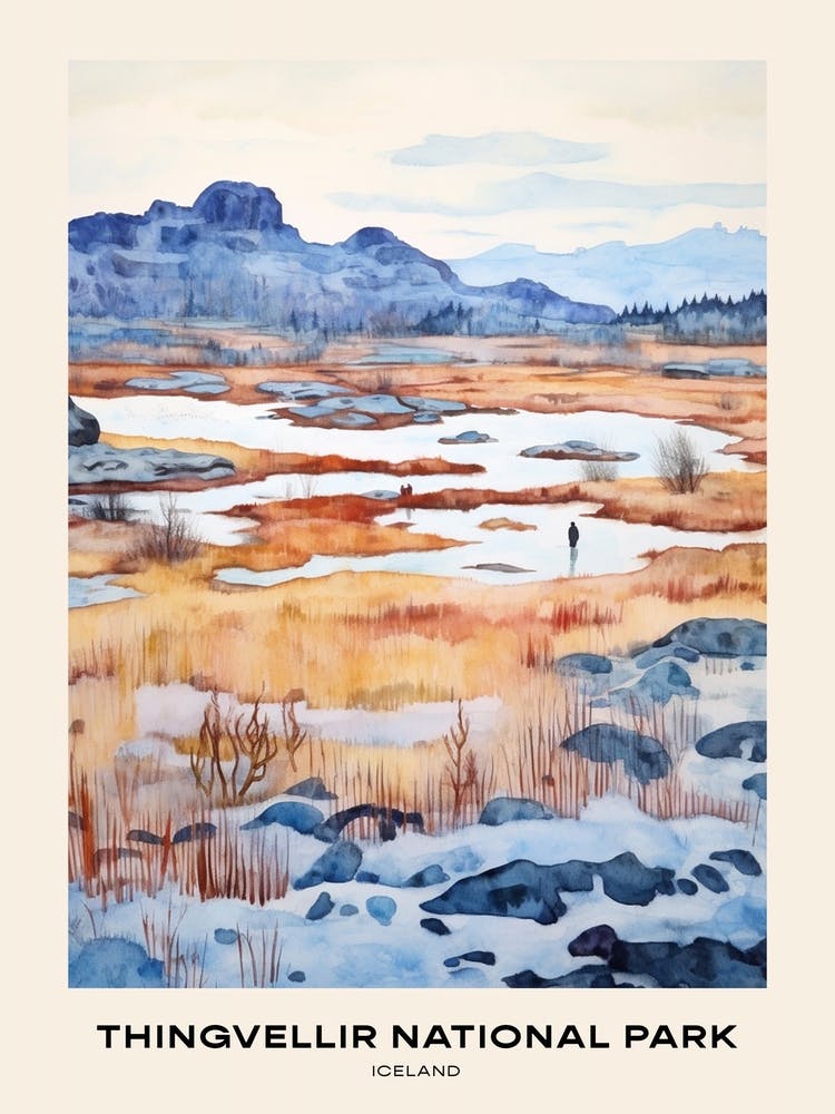 Thingvellir National Park Iceland 3 Poster