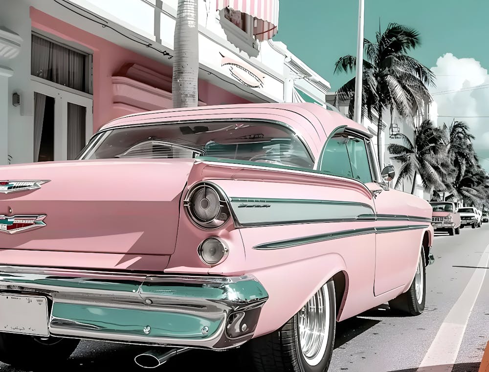 Vintage Car In Miami 1