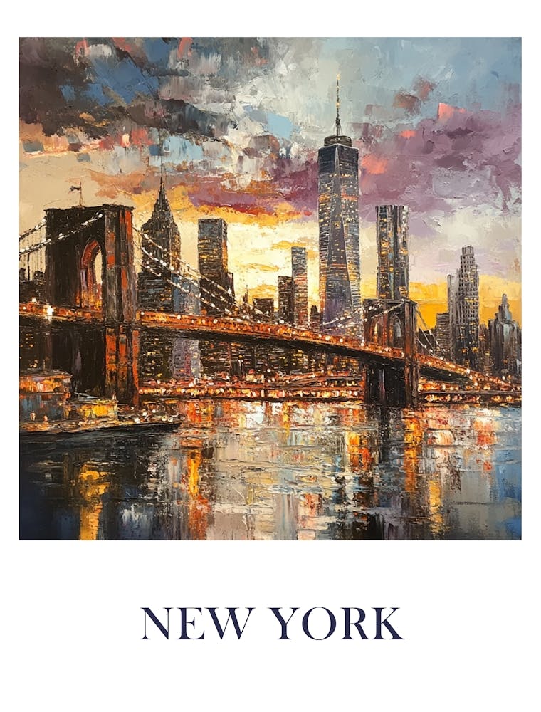 New York City At Sunset