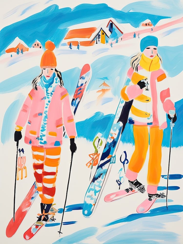 Lech Zurs Am Arlberg   Austria, Ski Resort Illustration 2