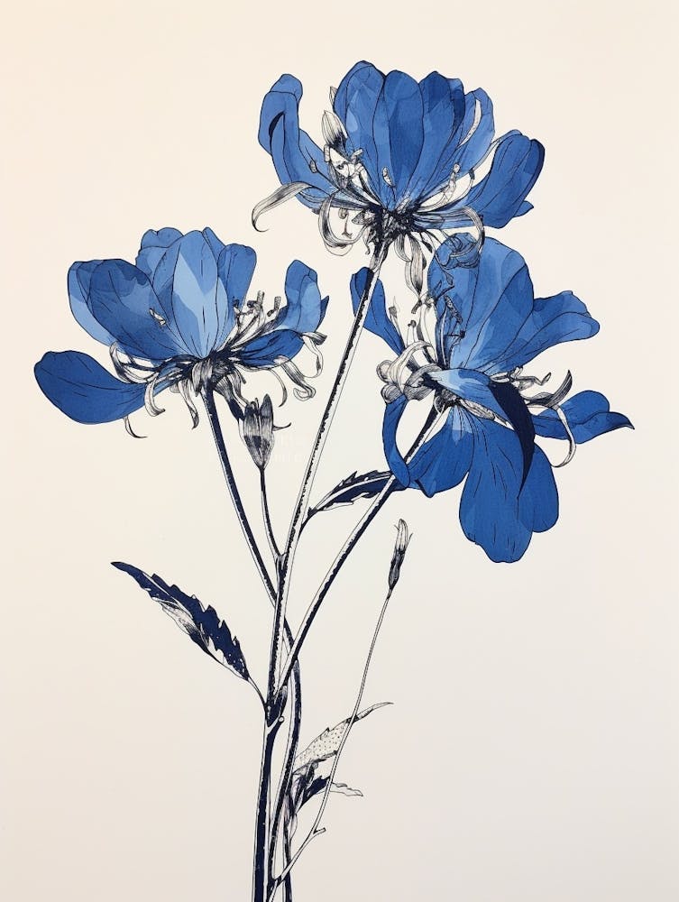 Blue Botanical Kangaroo Paw 2