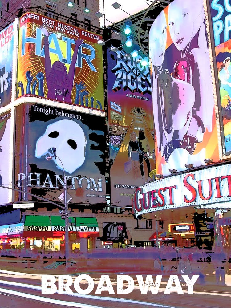 Broadway, New York, Landmark, Wall Print, Wall Art, Poster, Print,