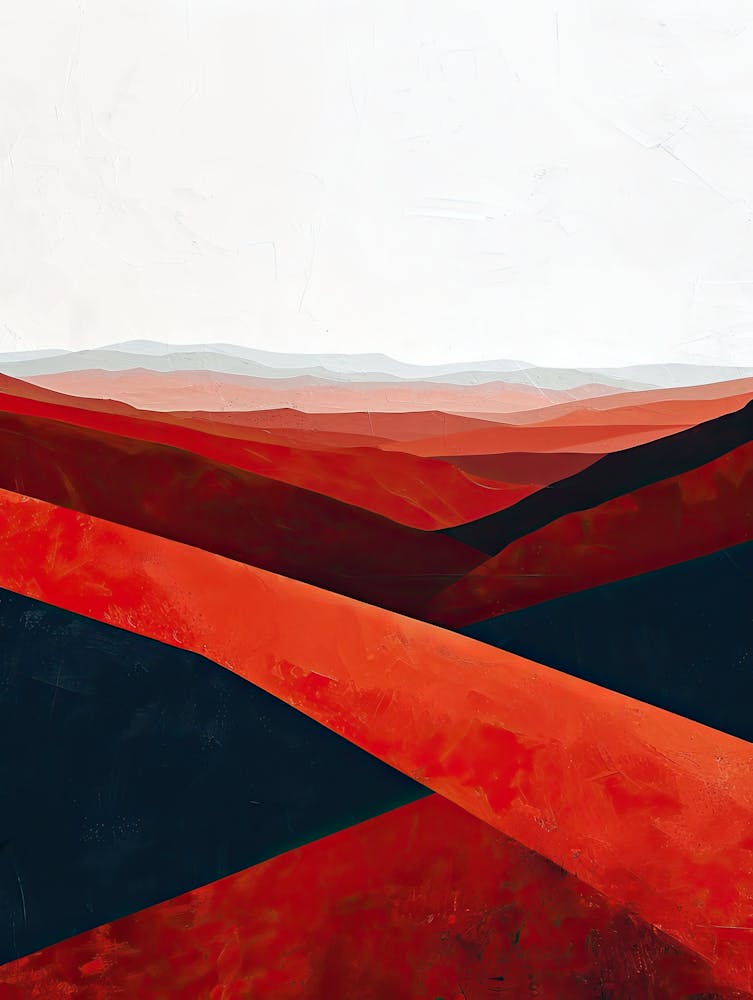 Red Desert Landscape, Minimalism