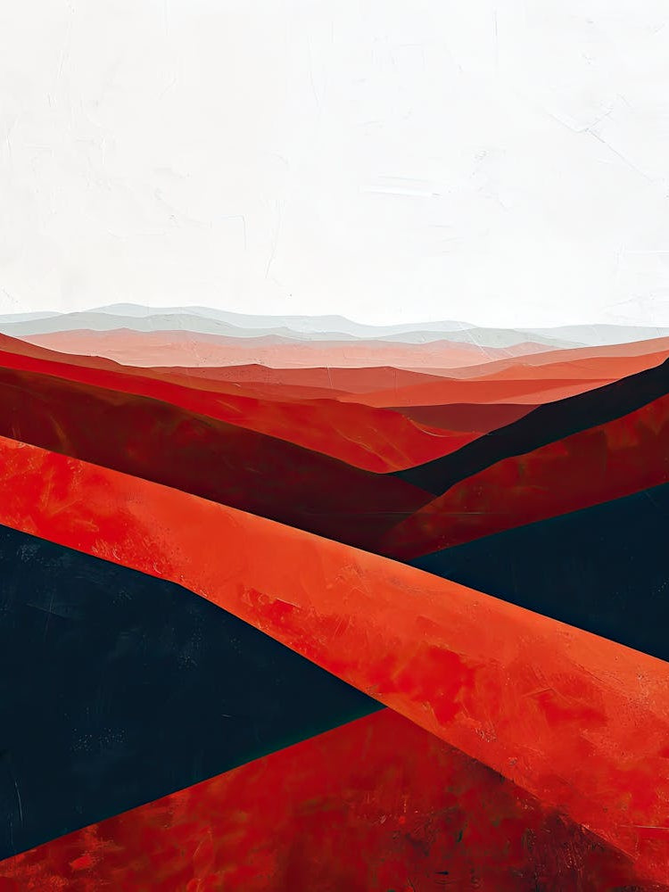 Red Desert Landscape, Minimalism