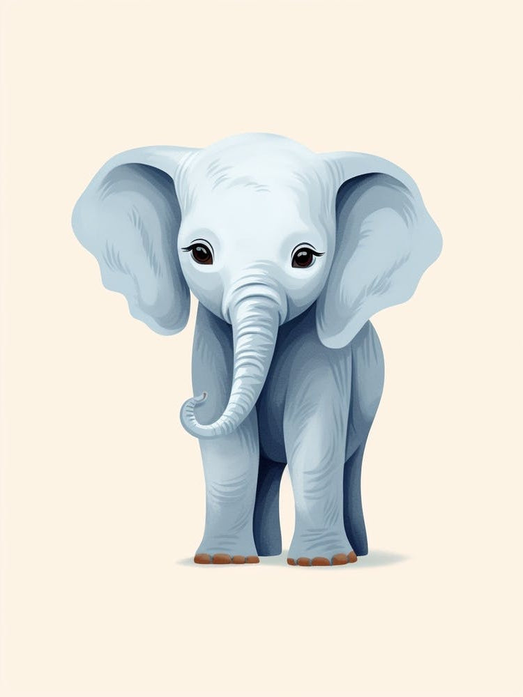 Baby Animal Illustration  Elephant 2