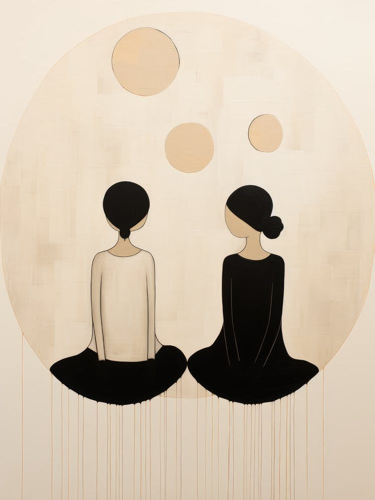 Two Women In Meditation