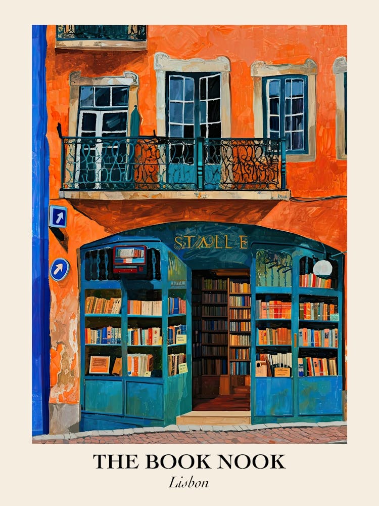 Lisbon Book Nook Bookshop 1 Poster