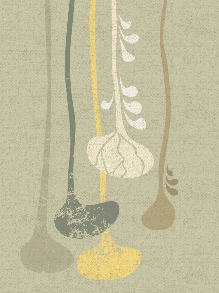 Abstract Paper Cut Composition sage green 1