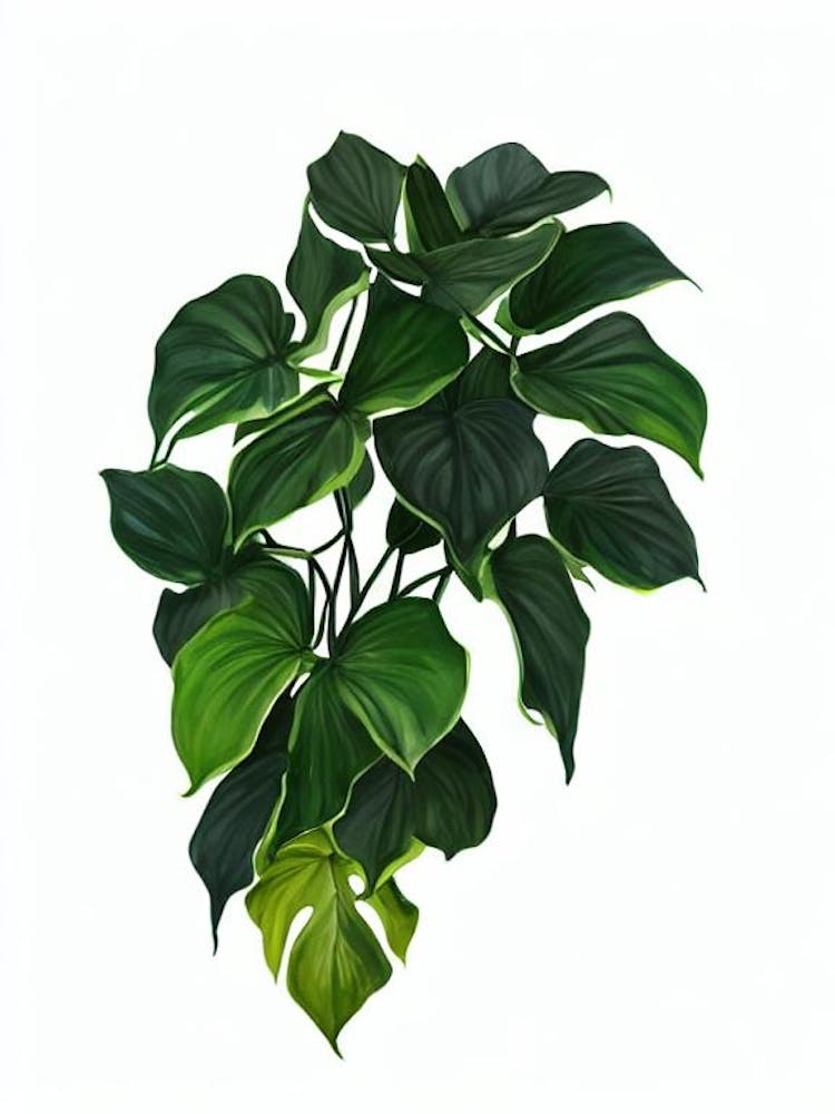 Philodendron 'Prince Of Orange' (Philodendron Hybrid) Watercolor