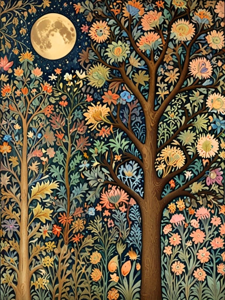 William Morris Moonlight In The Forest 188
