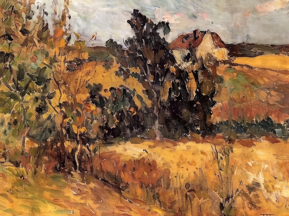 Fields Of Glory Painting Inspired By Paul Cezanne