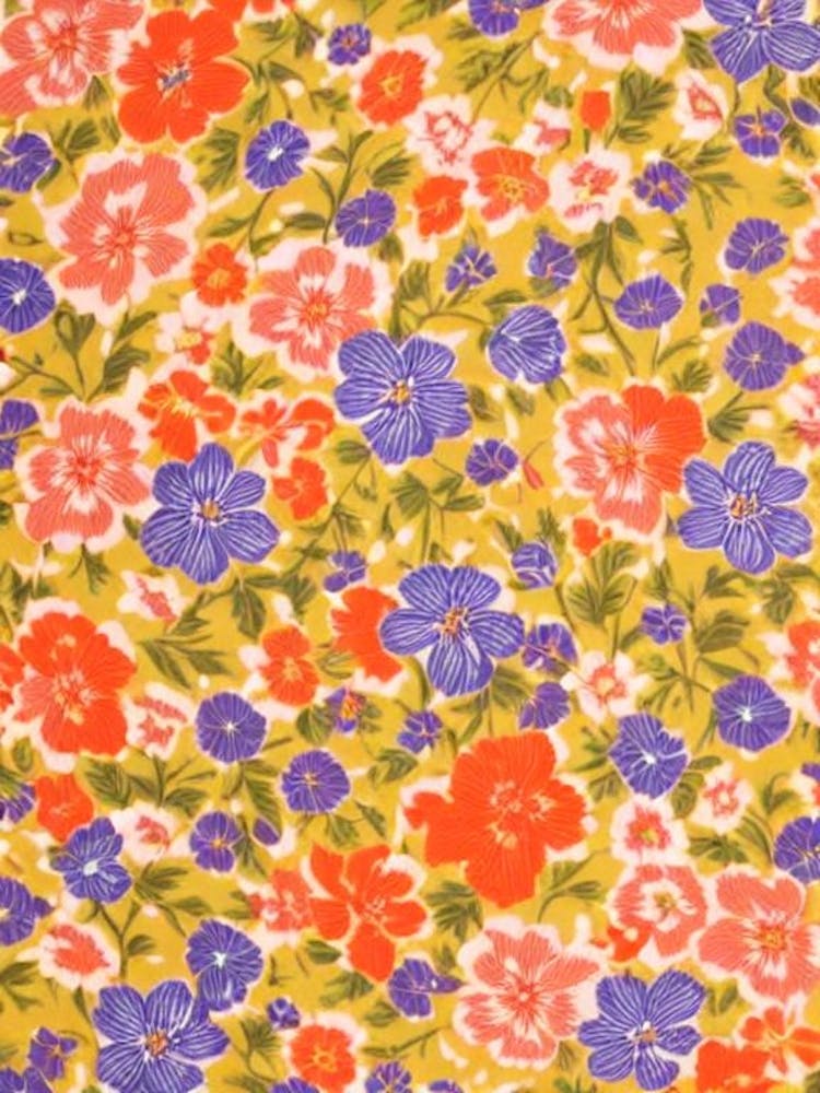 Glockenblume Blumendruck Retromuster 1 Blume
