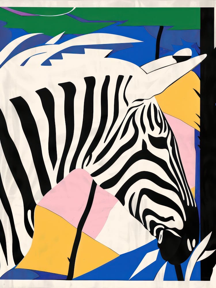 Zebra 1 Cut Out Collage