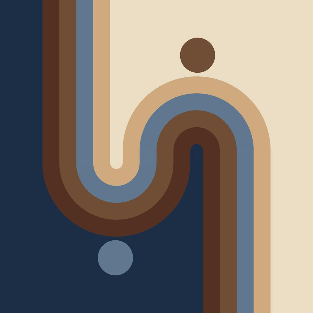 Midcentury Modern Geometric Arch Sun Abstract 10 In Rustic Vibes 02