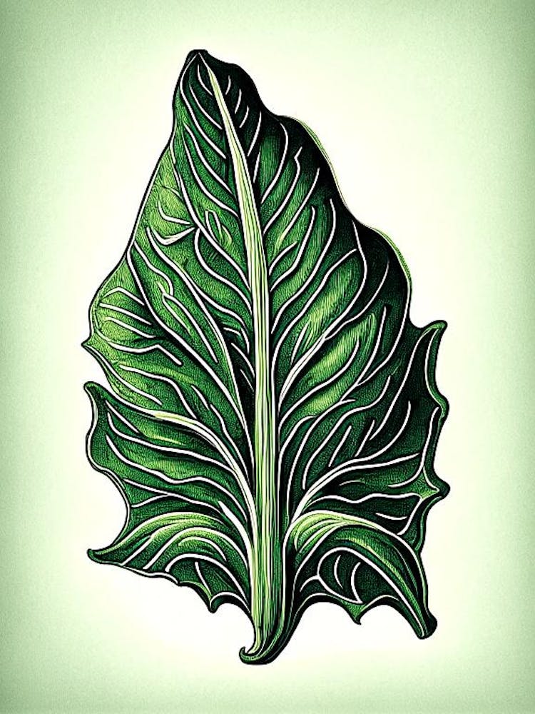 Comfrey Leaf Vintage Botanical 1