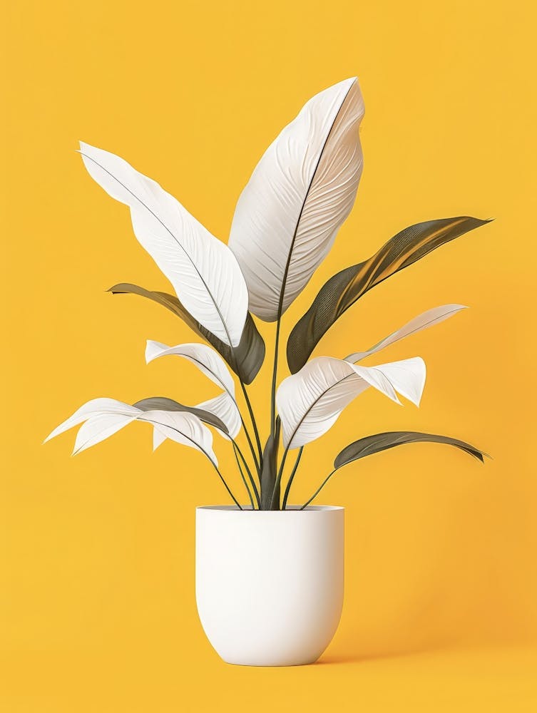 White Plant In A Pot 1