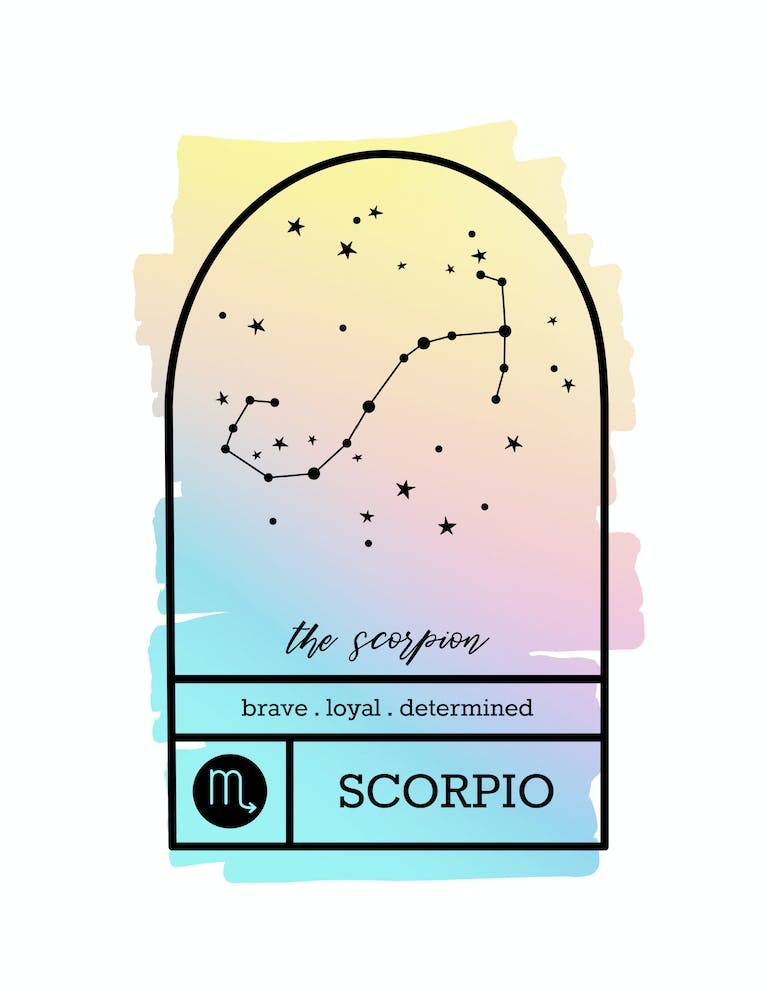 Scorpio Zodiac Sign | Rainbow Gradient