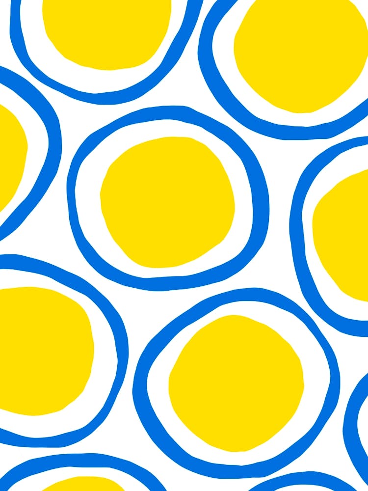 Yellow And Blue Circles 3