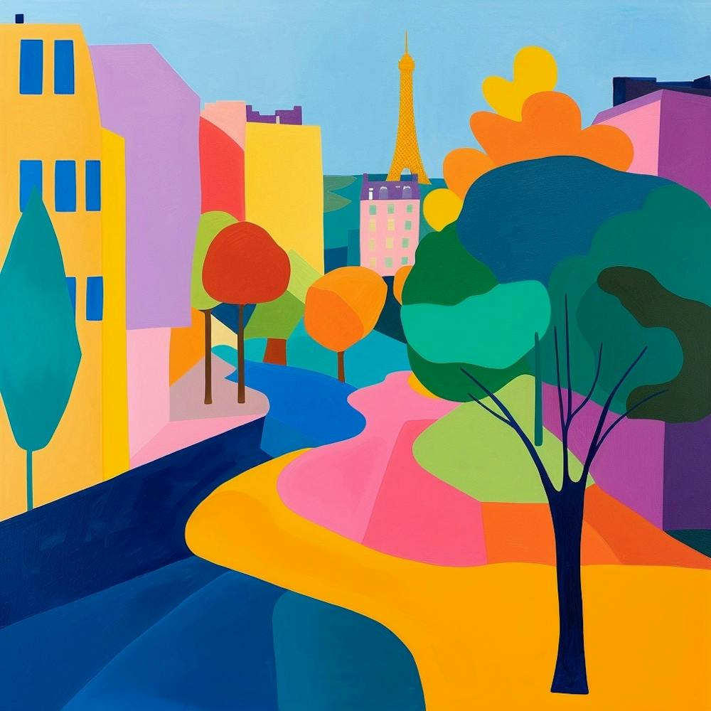 Abstract Park Collection Parc De Belleville Paris France 1