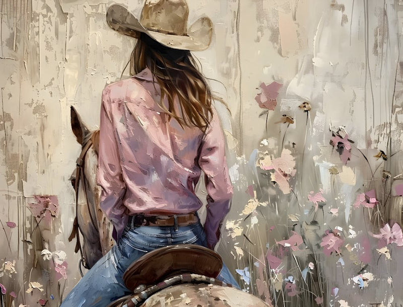 Cowgirl On Horseback 2