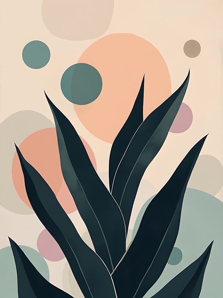 Minimal Beige Flower Study on Neutral Base