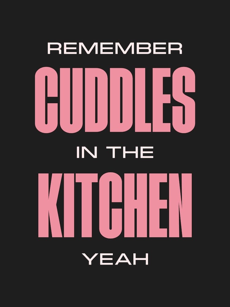 Black Remember Cuddles In The Kitchen