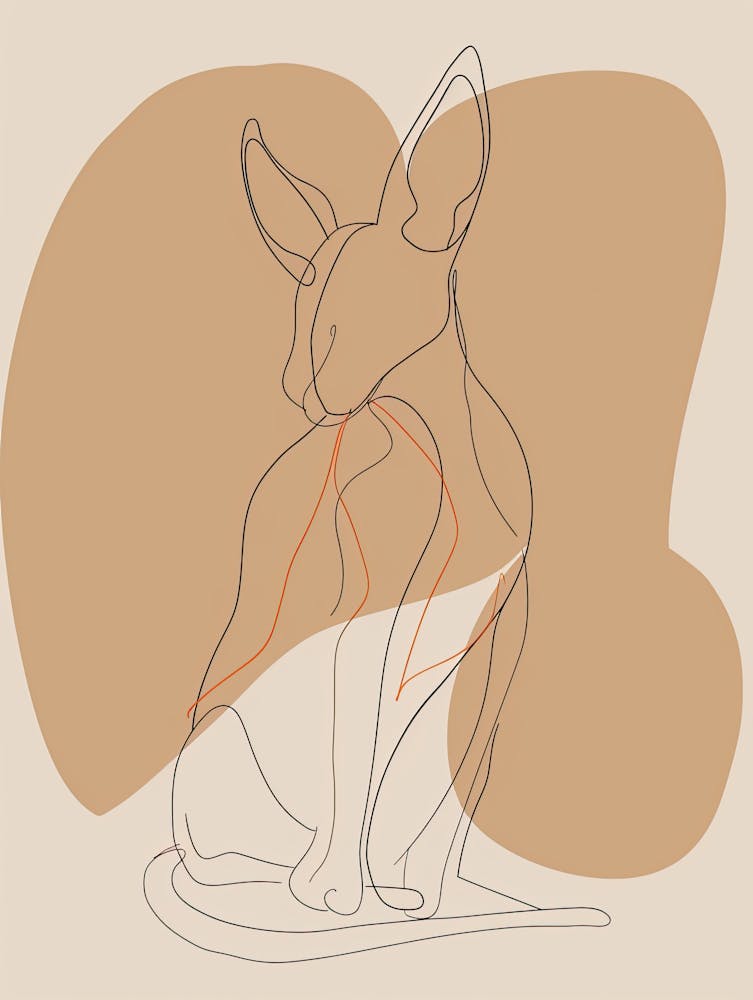 Cat Portrait - Boho, Line Art 4