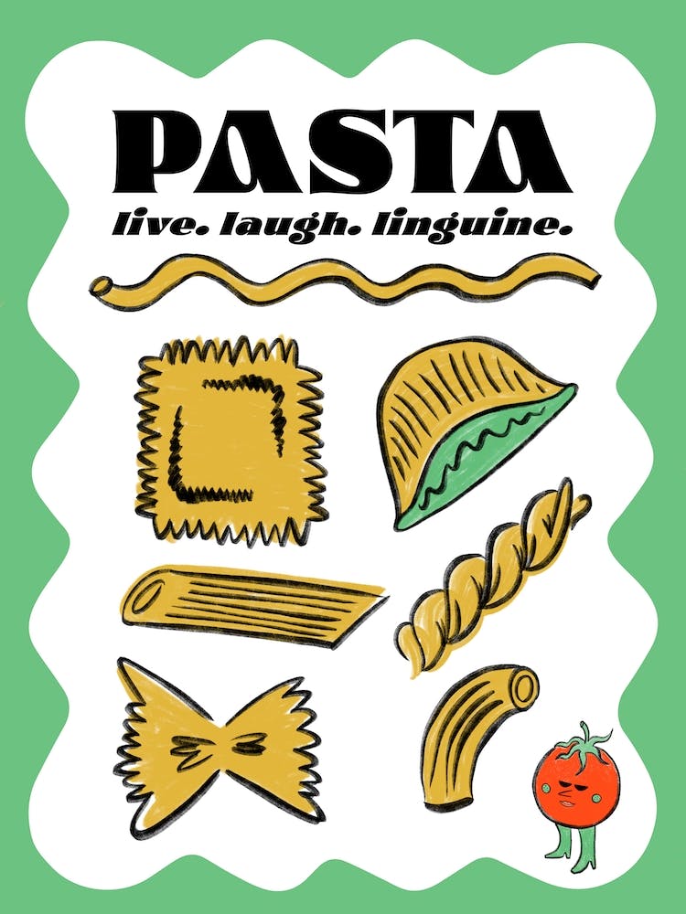 Live, Laugh, Linguine Pasta Lovers