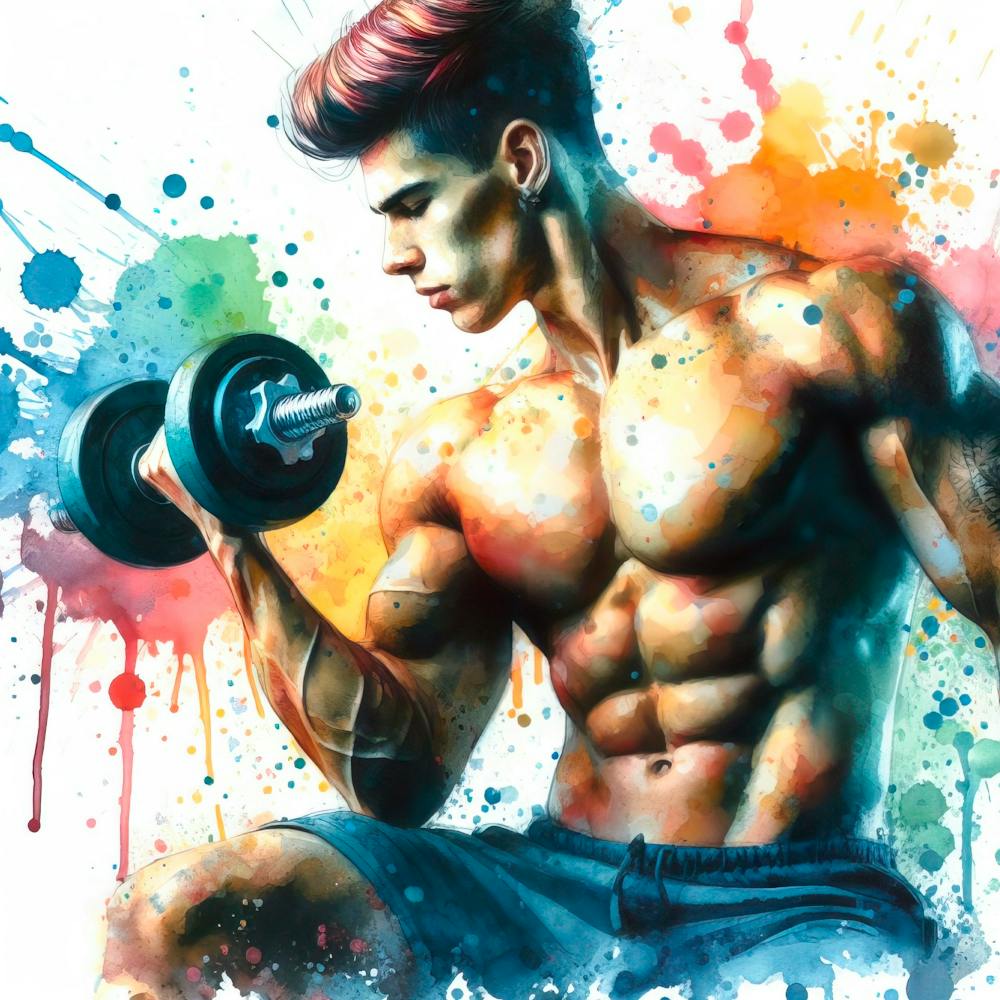 Man Lifting Weights