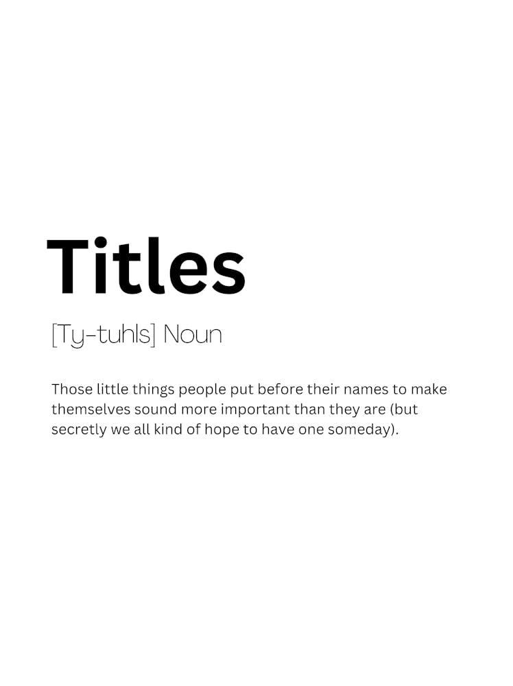 Titles Definition Meaning
